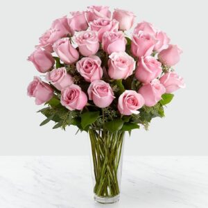 Pink Roses in Vase